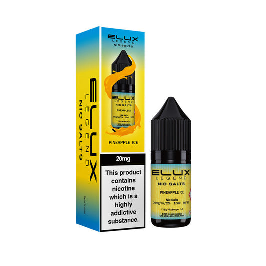 Pineapple Ice Elux  Nic Salt Bottle and Box