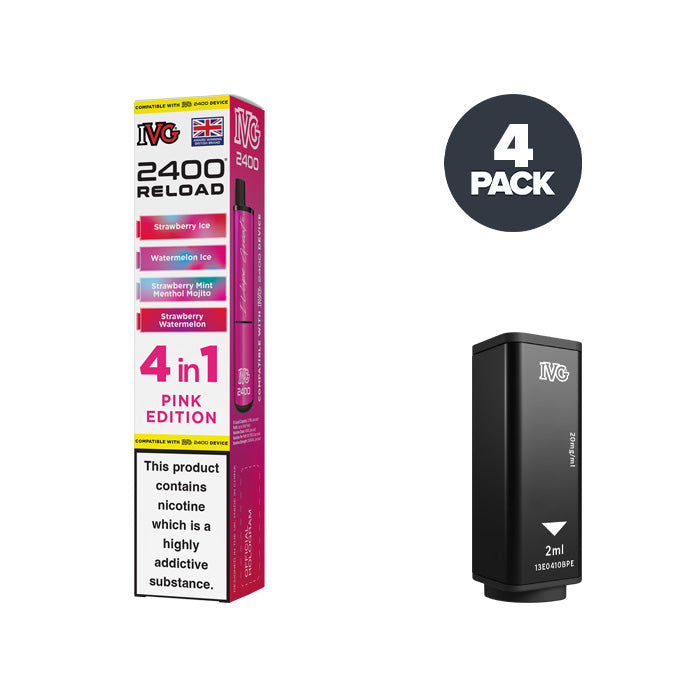 Pink Edition IVG 2400 Reload Prefilled Pod and Box