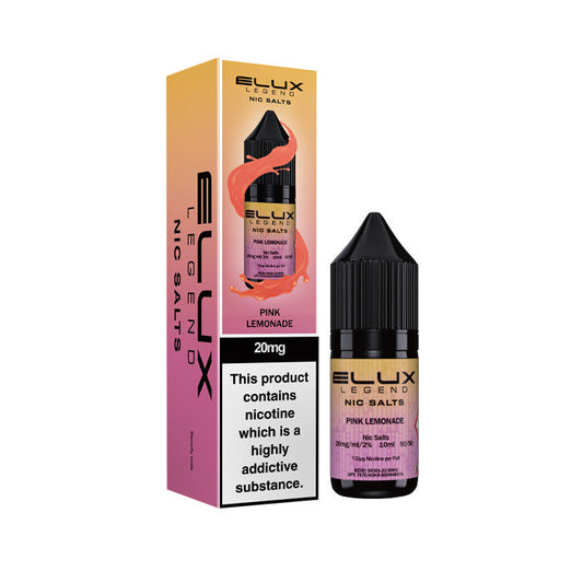 Pink Lemonade Elux  Nic Salt Bottle and Box