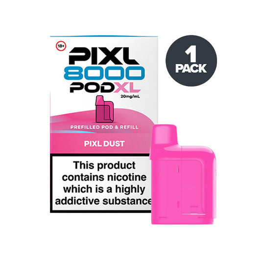 Pixl Dust PIXL 8000 Prefilled Pods on a white background