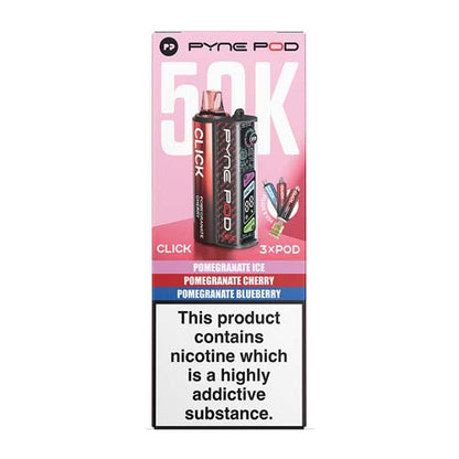 Pyne Pod Click 50K Pomegranate Edition Box on a white background.