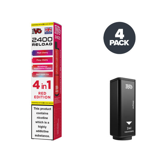 Red Edition IVG 2400 Reload Prefilled Pod and Box