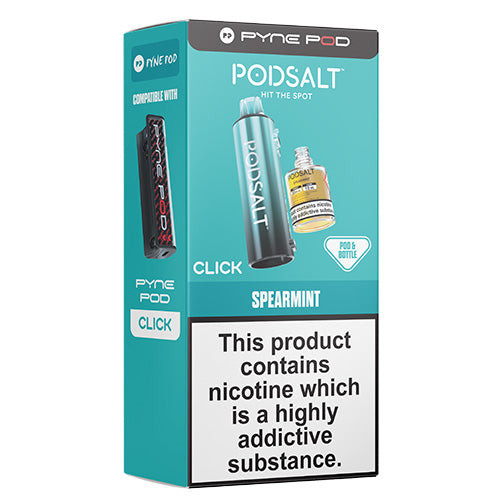 Pyn Pod Podsalt packaging with spearmint flavor on a white background
