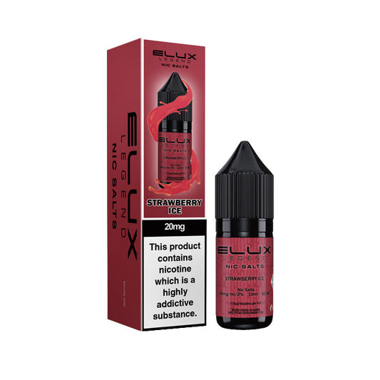 Strawberry Ice  Nic Salt Bottle by Elux Legend