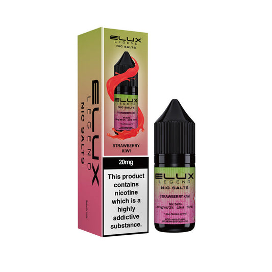 Strawberry Kiwi Elux  Nic Salt Bottle and Box