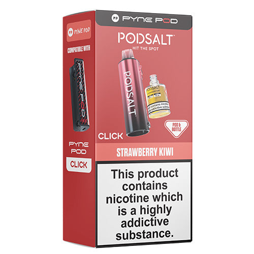 PODSALT strawberry kiwi vape pod packaging on a white background