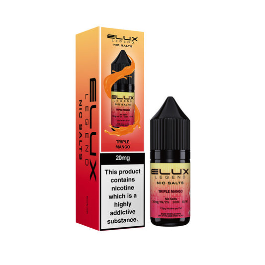 Triple Mango Elux  Nic Salt Bottle and Box