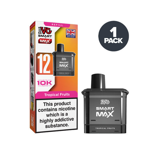 Tropical Fruits IVG Smart Max Prefilled Pod and Box on a white background