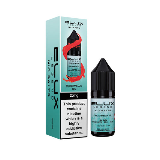 Watermelon Ice Elux  Nic Salt Bottle and Box
