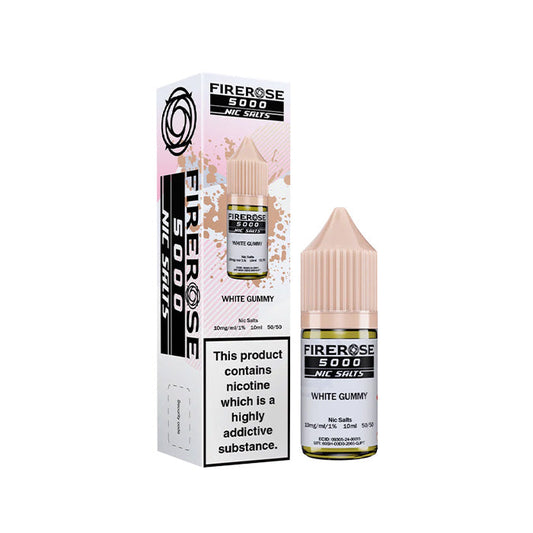 White Gummy  Nic Salt Bottle E-Liquid by Firerose 5000