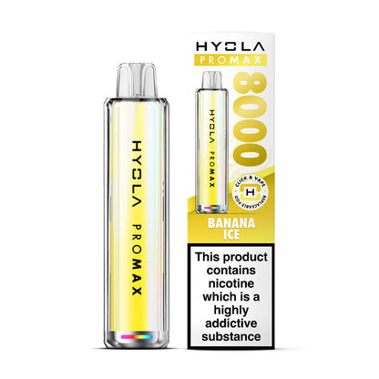 Banana Ice Hyola Pro Max 8000 Prefilled Pod Kit and Box