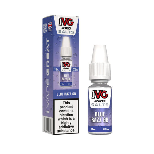 Blue Razz GB Ivg Pro 10ml Nic Salt E-Liquid and Box