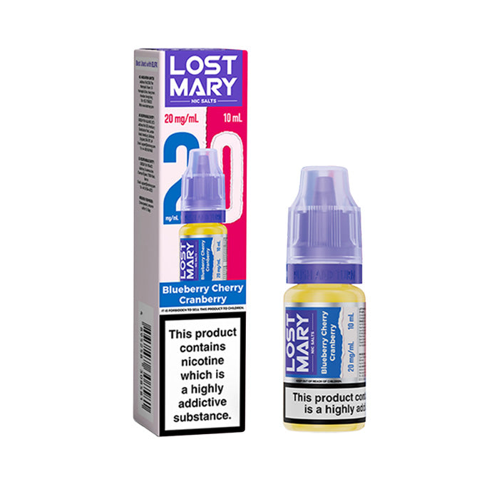 Blueberry Cherry Cranberry Lost Mary 10ml Nic Salt E-Liquids and Box