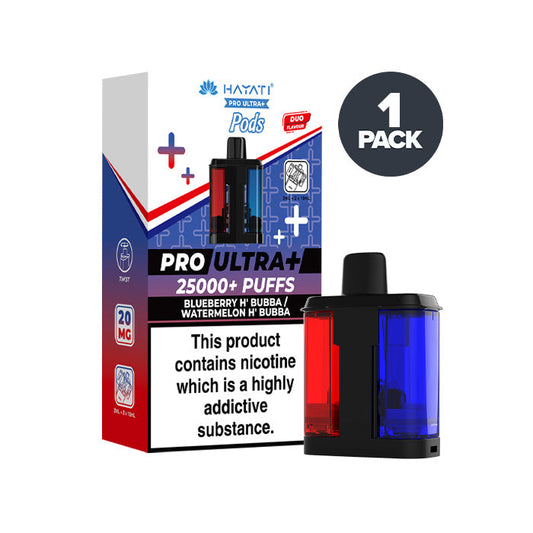 Blueberry H' Bubba/Watermelon H' Bubba Hayati Pro Ultra Plus Prefilled Pod and Box