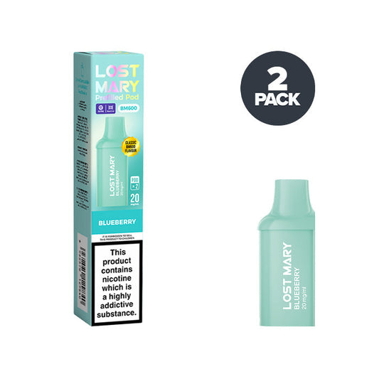 Blueberry Lost Mary BM600 Prefilled Pod and Box