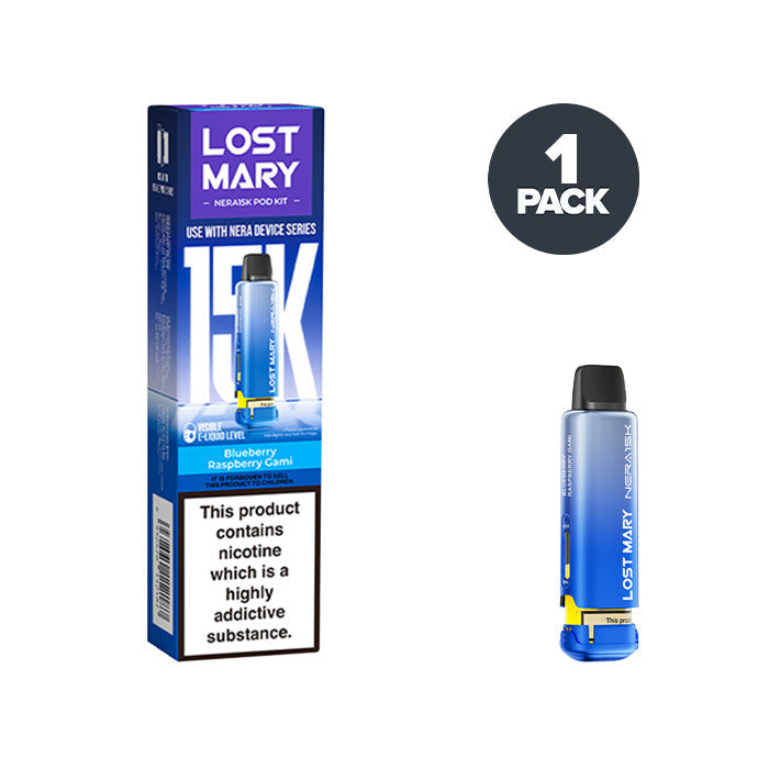 Bluberry Raspberry Gami Lost Mary Nera 15K Pre-filled Pods – My Vapery UK