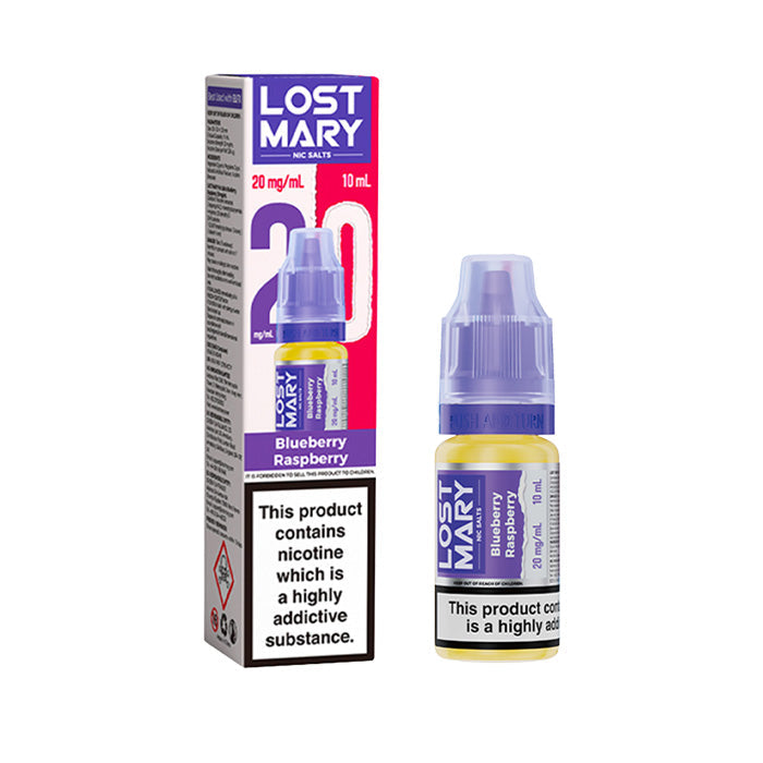 Blueberry Raspberry Lost Mary 10ml Nic Salt E-Liquids and Box