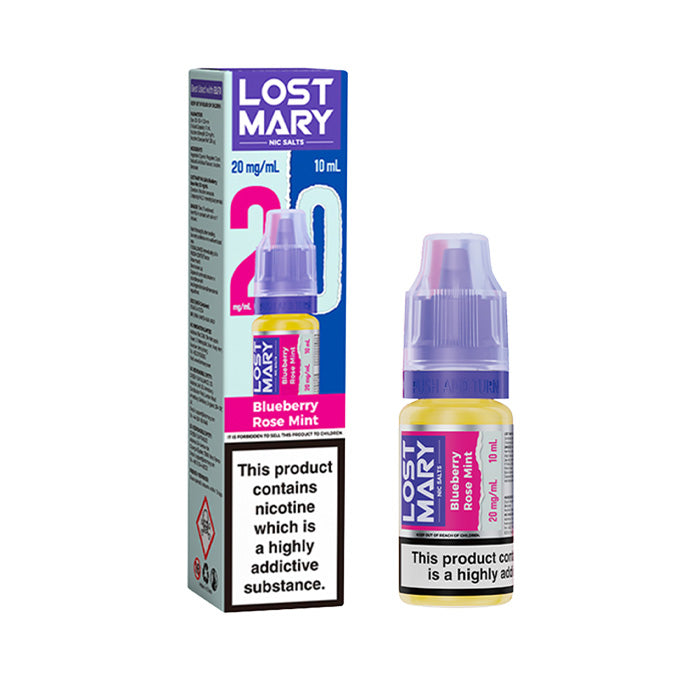 Blueberry Rose Mint Lost Mary 10ml Nic Salt E-Liquids and Box