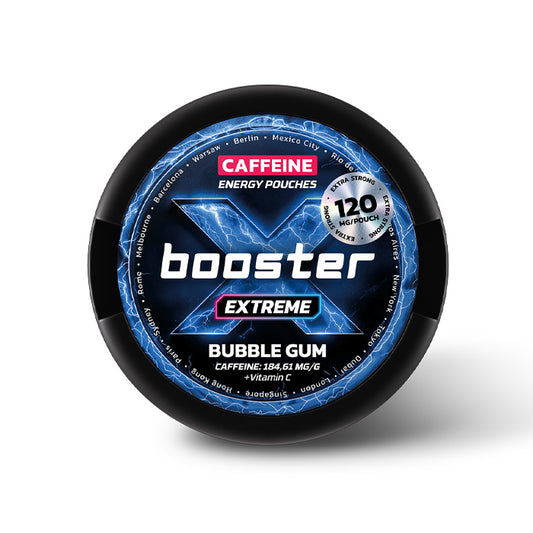 120mg X-Booster Bubble Gum Caffeine Energy Pouches