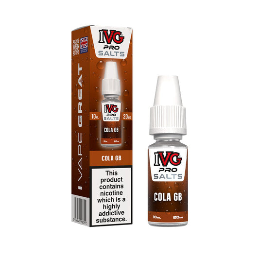 Cola GB Ivg Pro 10ml Nic Salt E-Liquid and Box