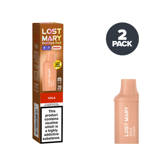 Cola Lost Mary BM600 Prefilled Pod and Box