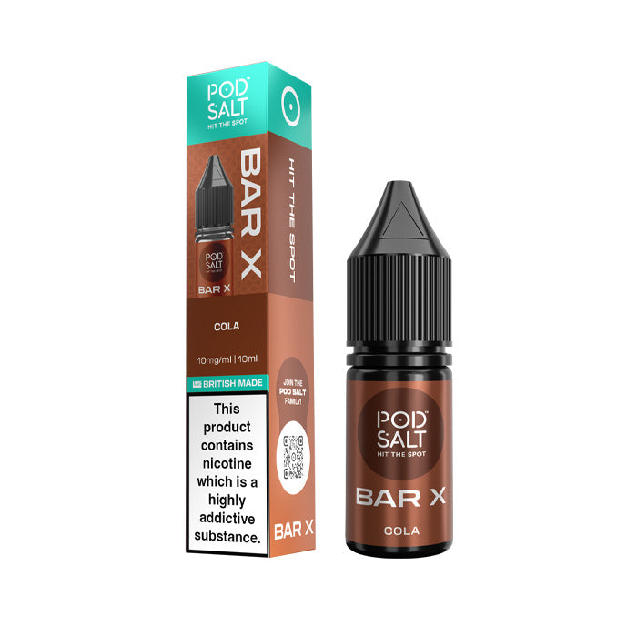 Cola Pod Salt Bar X Nic Salt Bottle and Box