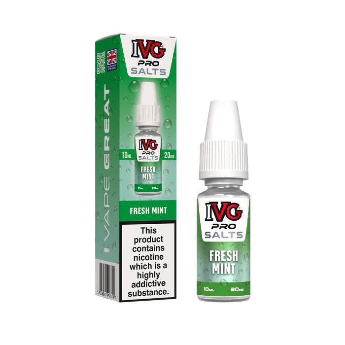 Fresh Mint Ivg Pro 10ml Nic Salt E-Liquid and Box