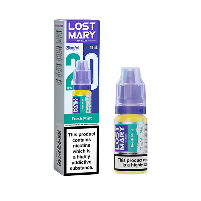 Fresh Mint Lost Mary 10ml Nic Salt E-Liquids and Box