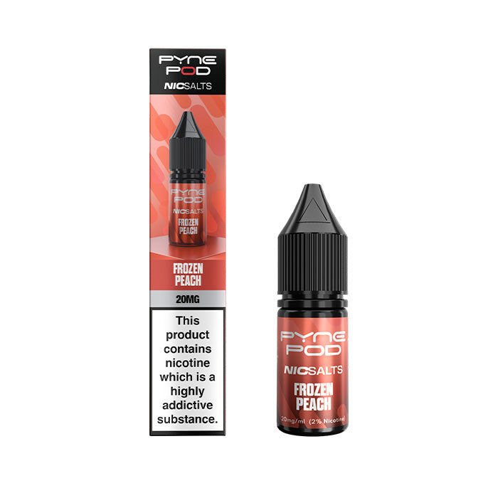 Frozen Peach Pyne Pod Nic Salt E-Liquid bottle