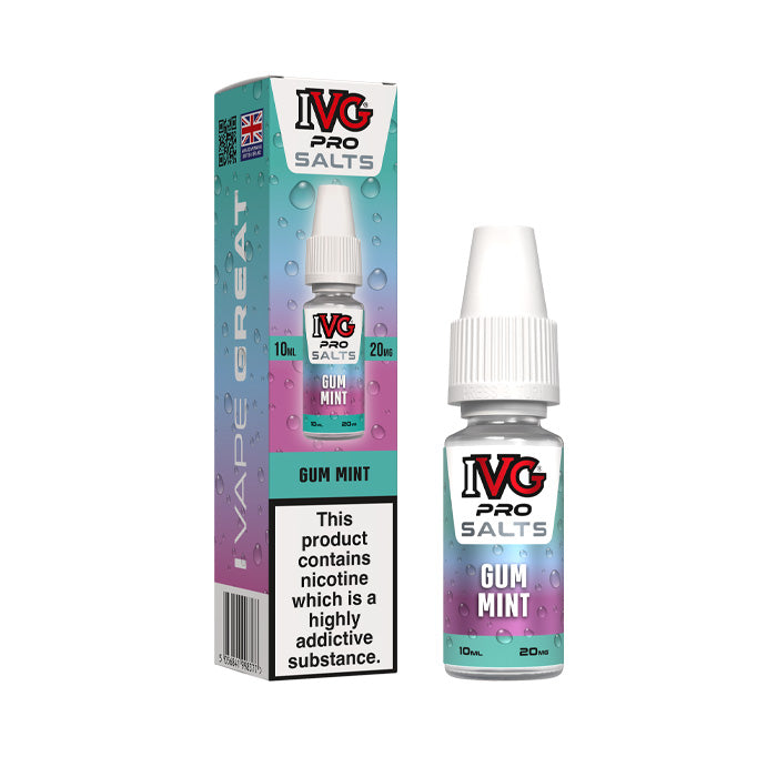 Gum Mint Ivg Pro 10ml Nic Salt E-Liquid and Box