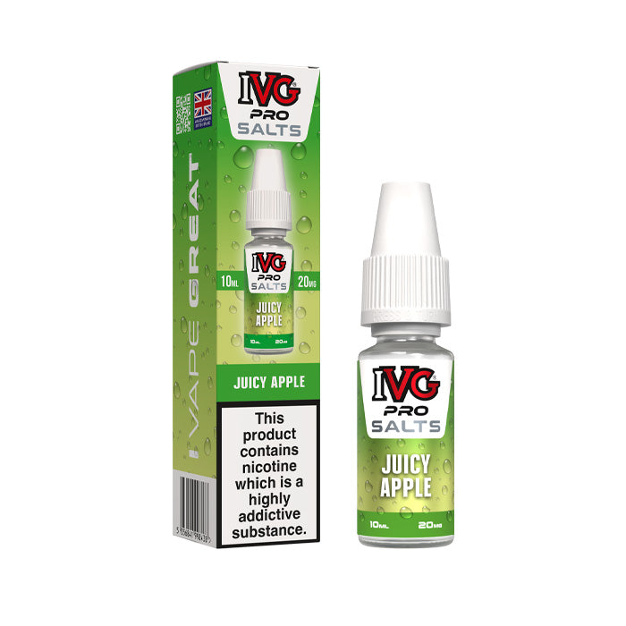 Juicy Apple Ivg Pro 10ml Nic Salt E-Liquid and Box
