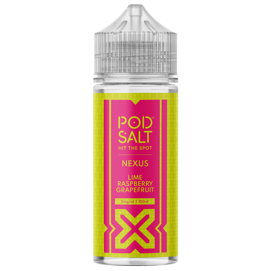 Pod Salt Nexus Lime Raspberry Grapefruit 100ml Shortfill E-Liquid
