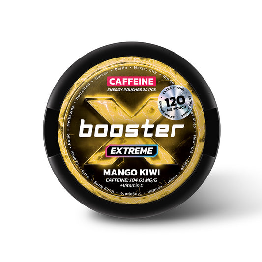 120mg X-Booster Mango Kiwi Caffeine Energy Pouches