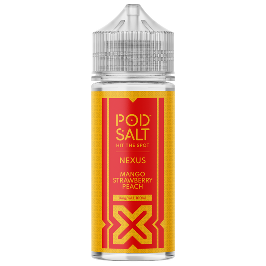 Pod Salt Nexus Mango Strawberry Peach 100ml Shortfill E-Liquid