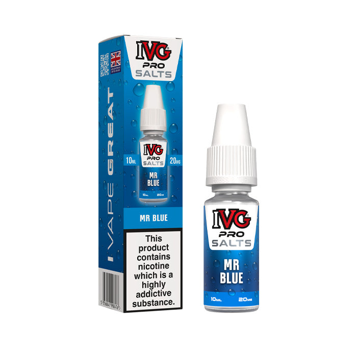 Mr Blue Ivg Pro 10ml Nic Salt E-Liquid and Box