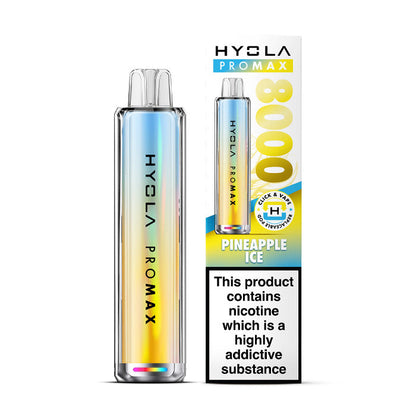 Pineapple Ice Hyola Pro Max 8000 Prefilled Pod Kit and Box