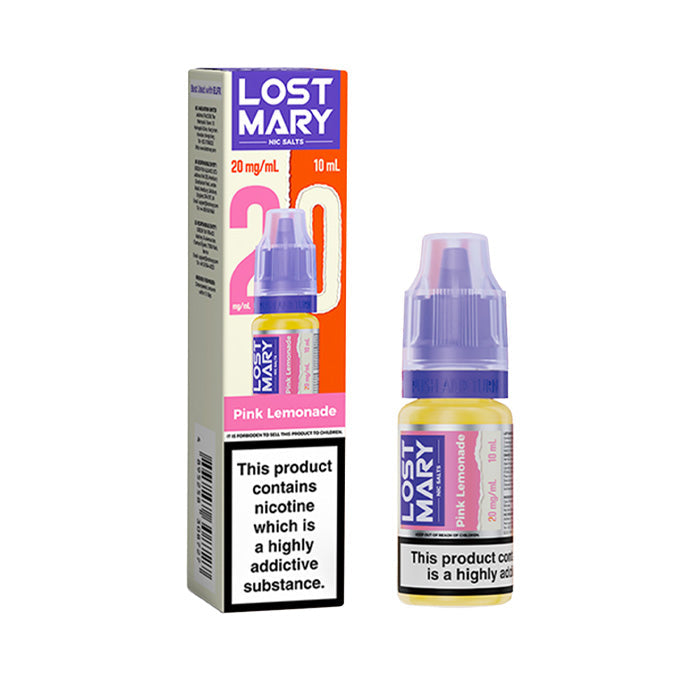 Pink Lemonade Lost Mary 10ml Nic Salt E-Liquids and Box