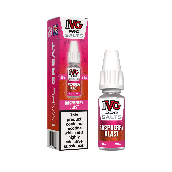 Raspberry Blast Ivg Pro 10ml Nic Salt E-Liquid and Box