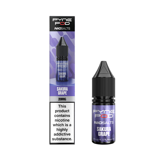 Sakura Grape Pyne Pod Nic Salt E-Liquid bottle