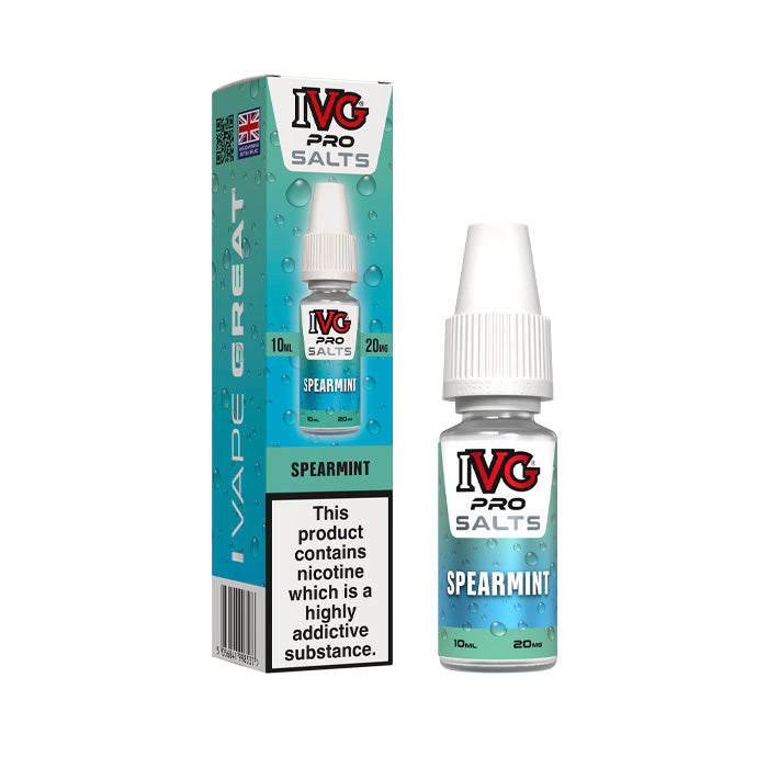 Spearmint Ivg Pro 10ml Nic Salt E-Liquid and Box