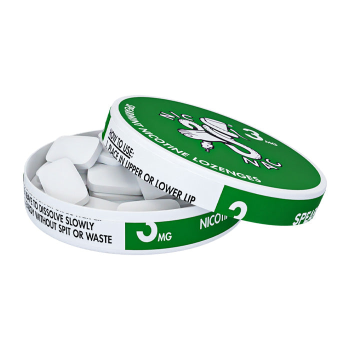 Spearmint Nic Nac 20 Lozenge Open Can