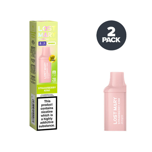 Strawberry Kiwi Lost Mary BM600 Prefilled Pod and Box