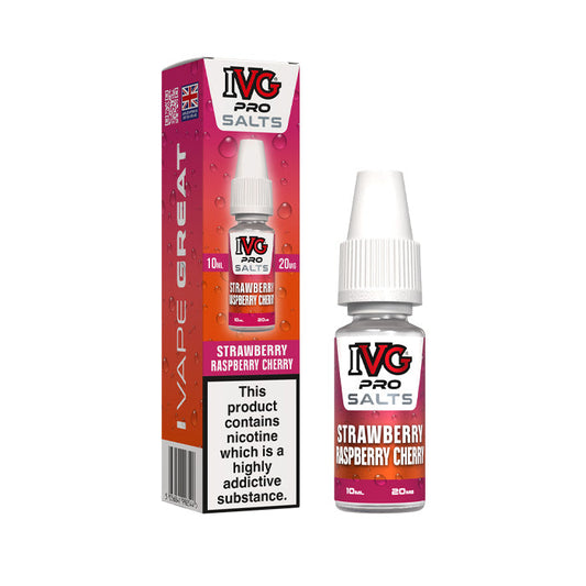 Strawberry Raspberry Cherry Ivg Pro 10ml Nic Salt E-Liquid and Box