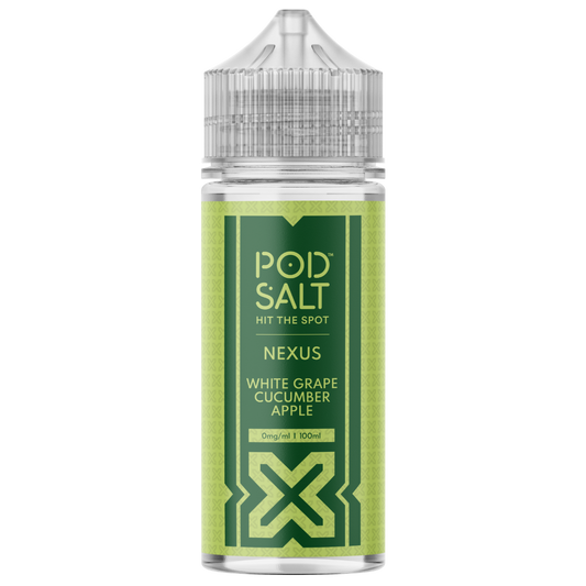 Pod Salt Nexus White Grape Cucumber Apple 100ml Shortfill E-Liquid