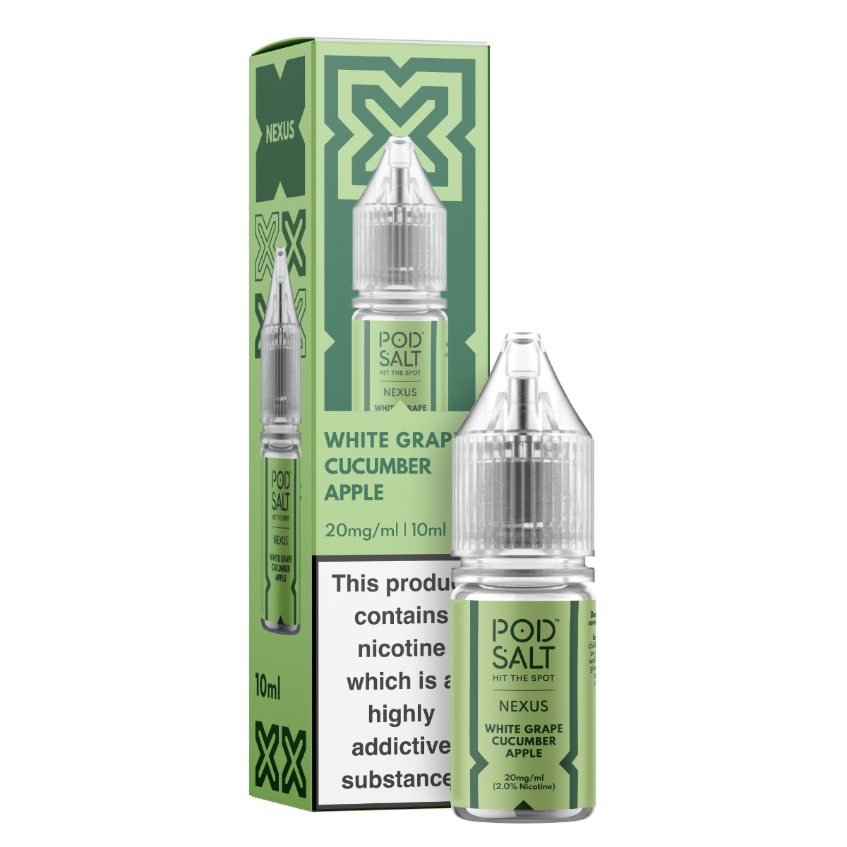 Nexus White Grape Cucumber Apple 10ml Nicotine Salt E-Liquid