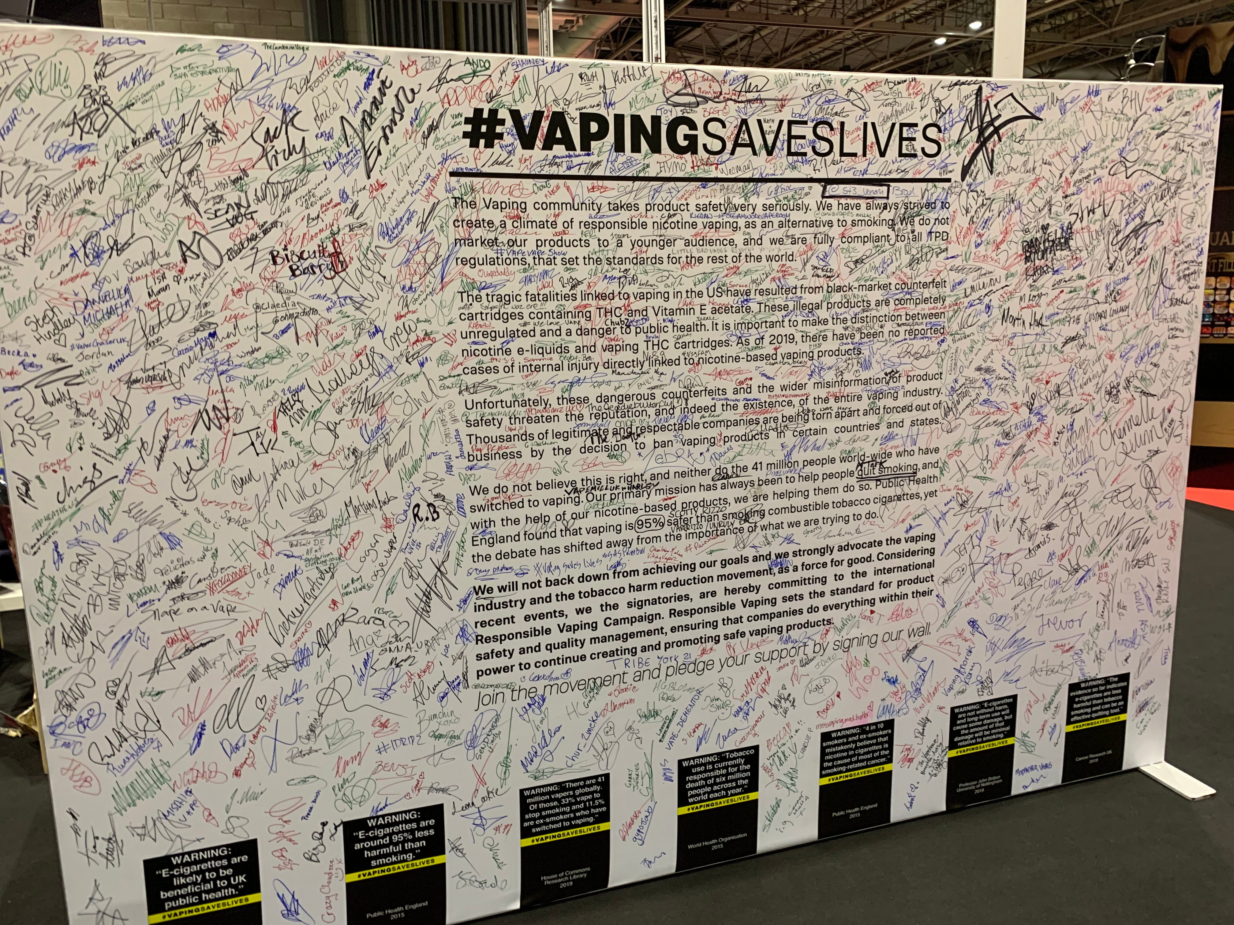 Wall of success with signatures