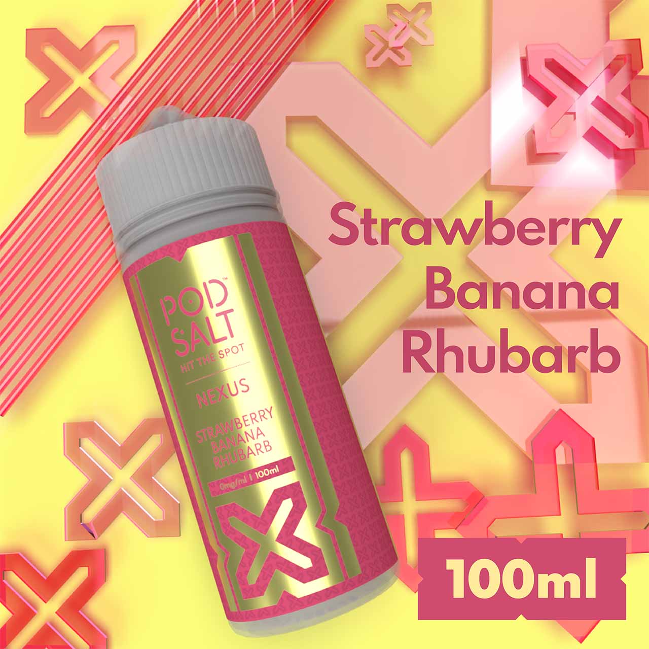 Strawberry Banana Rhubarb 100ml Nexus shortfill (Image)