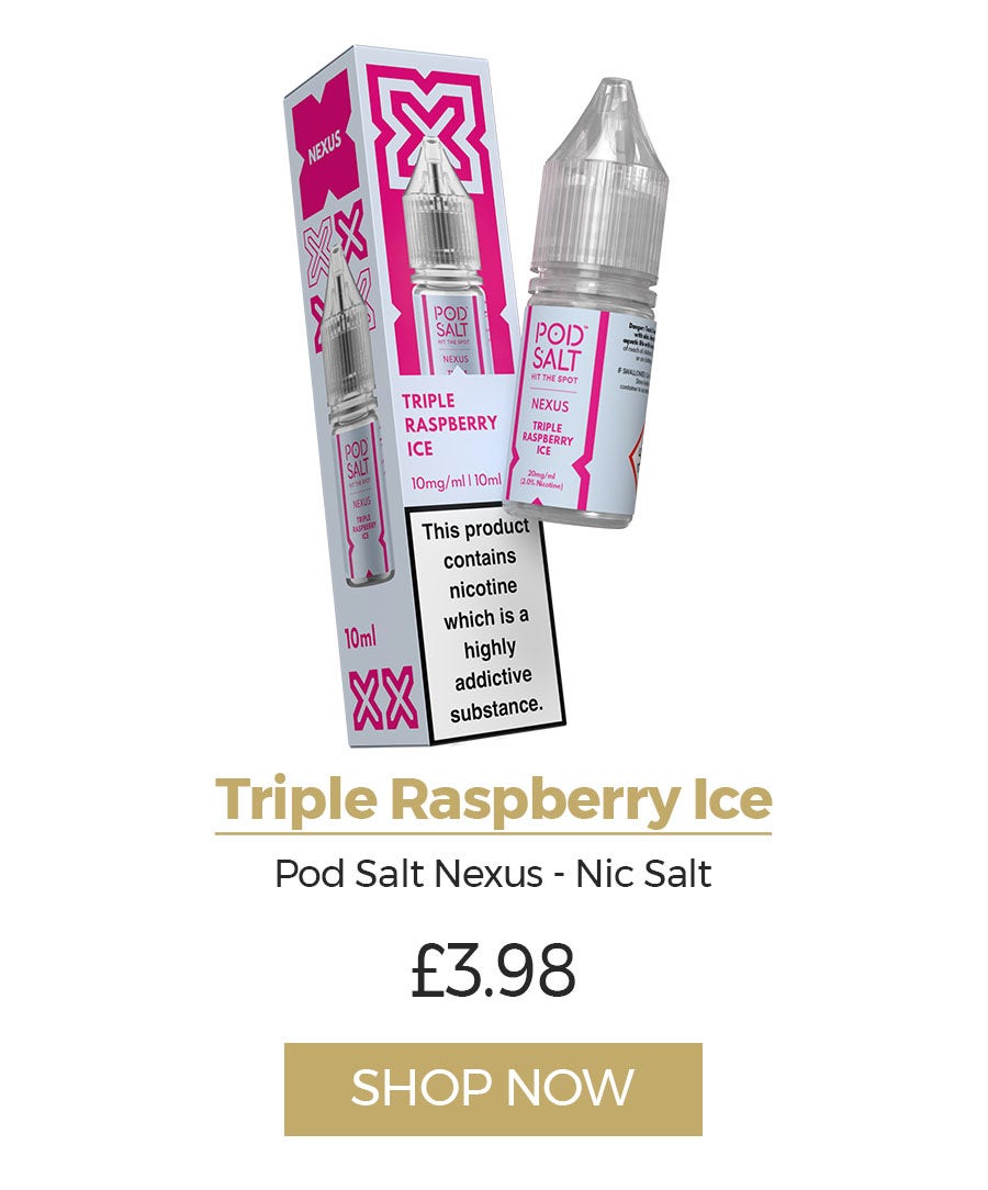 Triple Raspberry Ice Nexus Nic Salts vape juice (Image)