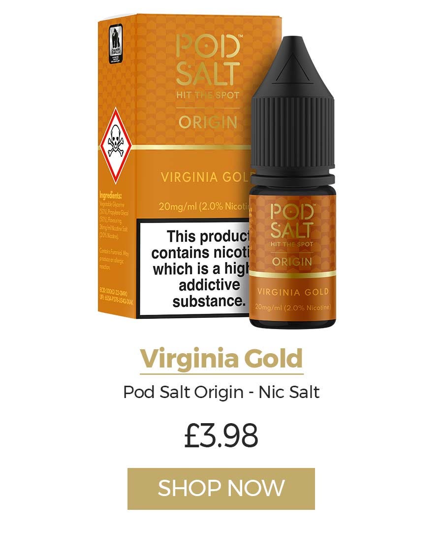 Pod Salt Origin Virginia Gold Nic Salts vape juice(Image)