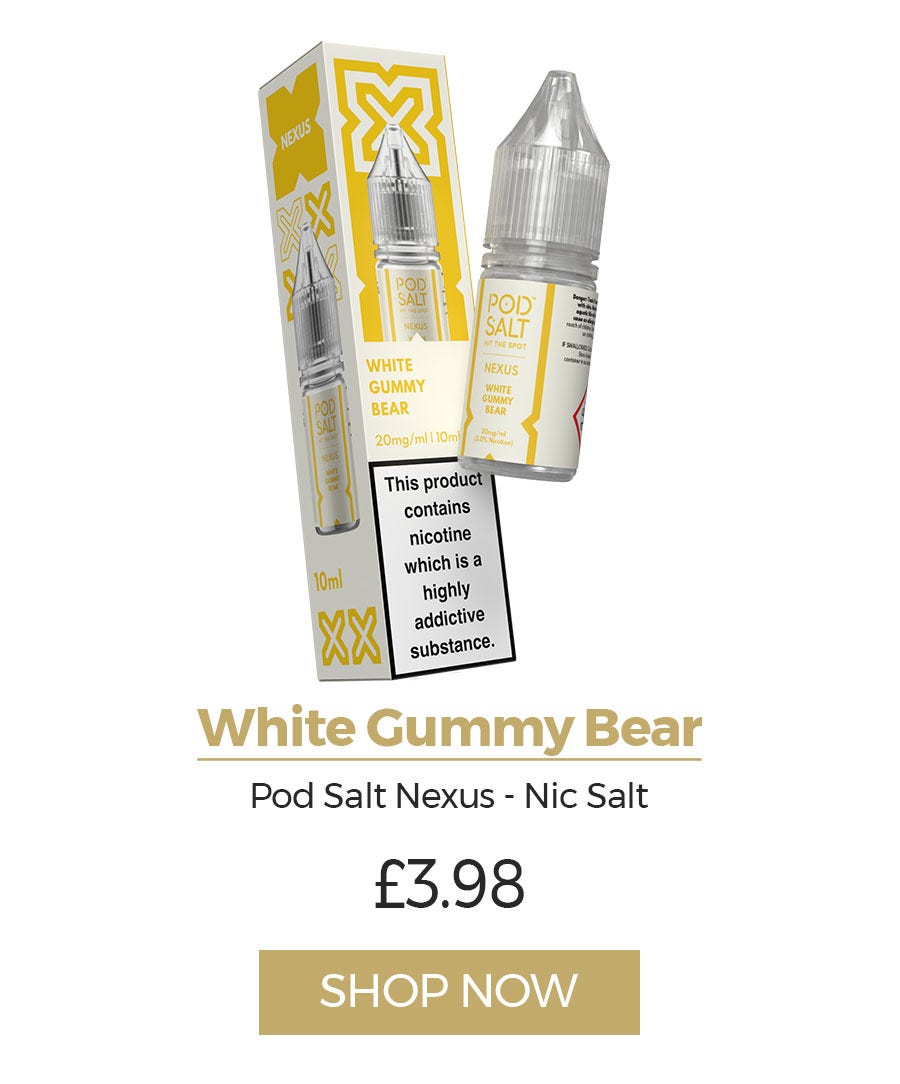 White Gummy Bear Nexus Nic Salts vape juice (Image)